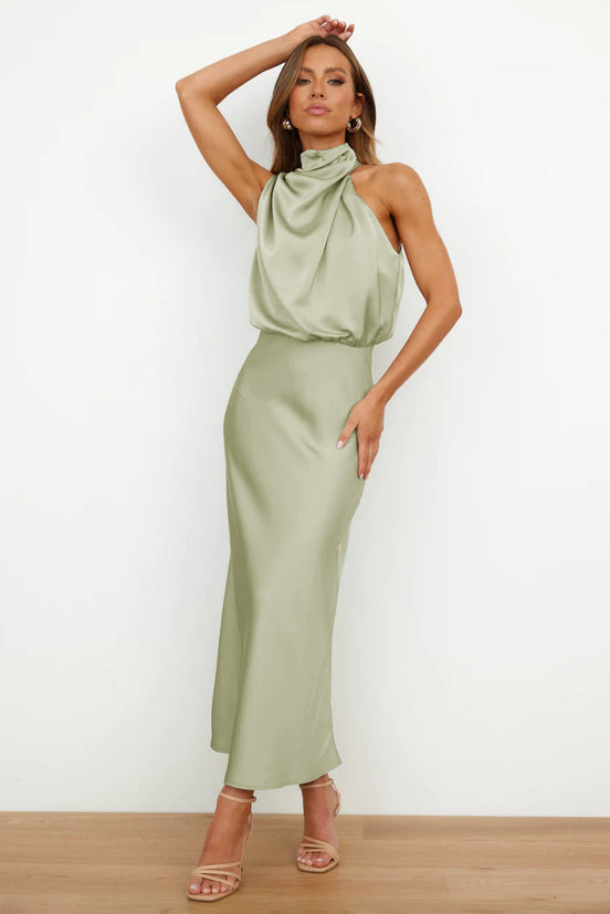 Violeta | Vestido midi de cuello halter
