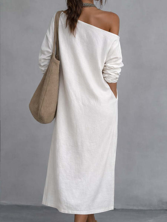 Rosalía | Vestido midi de un hombro