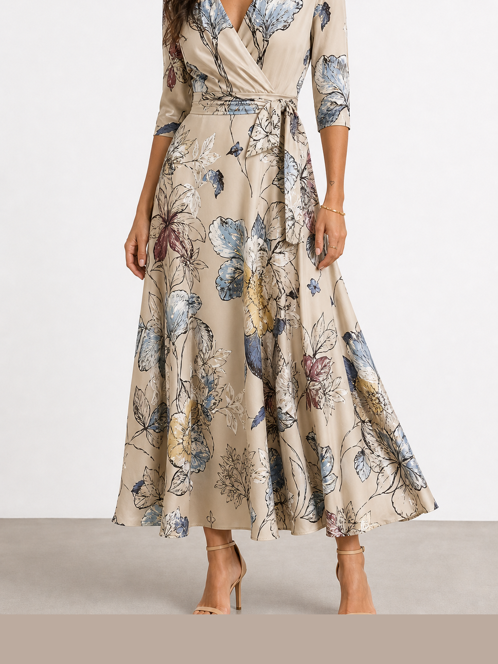 Eliana | Vestido floral elegante de línea A