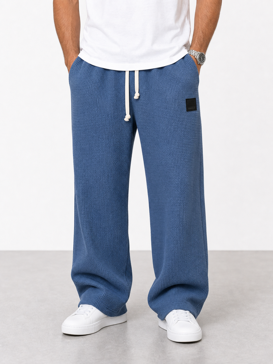 Lorenzo | Pantalones amplios con textura de nido de abeja