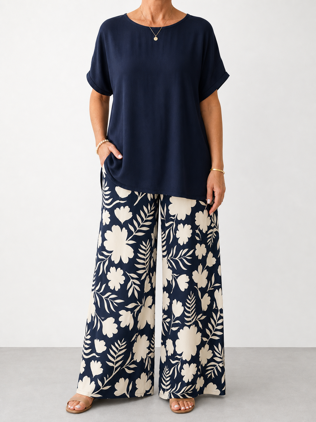 Andrea | Conjunto floral de dos piezas
