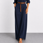 Clara | Vestido largo drapeado