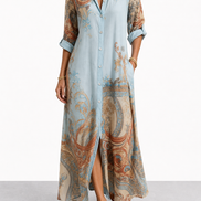 Serena | Vestido camisero mediterráneo