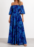 Luna | Vestido largo floral con hombros descubiertos