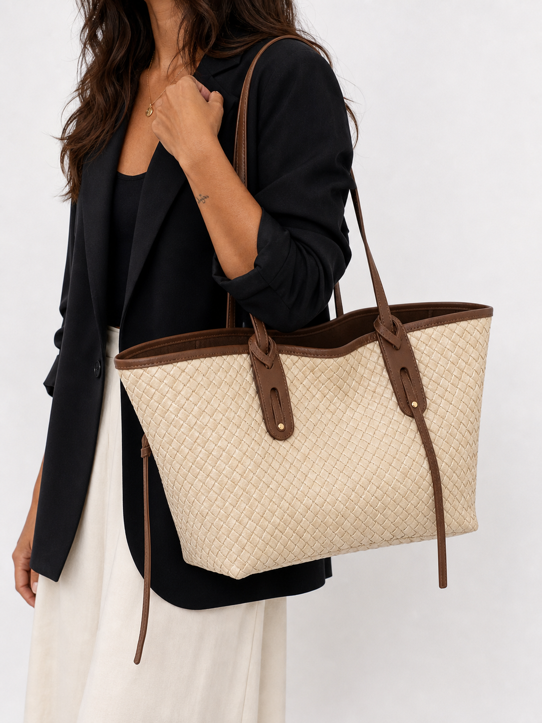 Sara | Bolso tote trenzado elegante