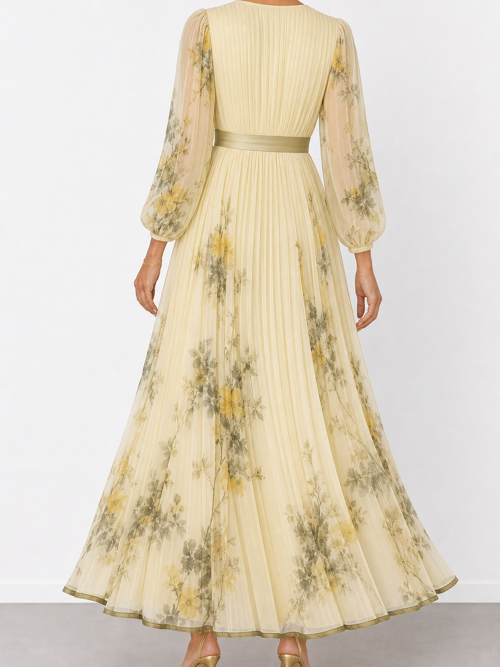 Rocío | Elegante vestido largo plisado