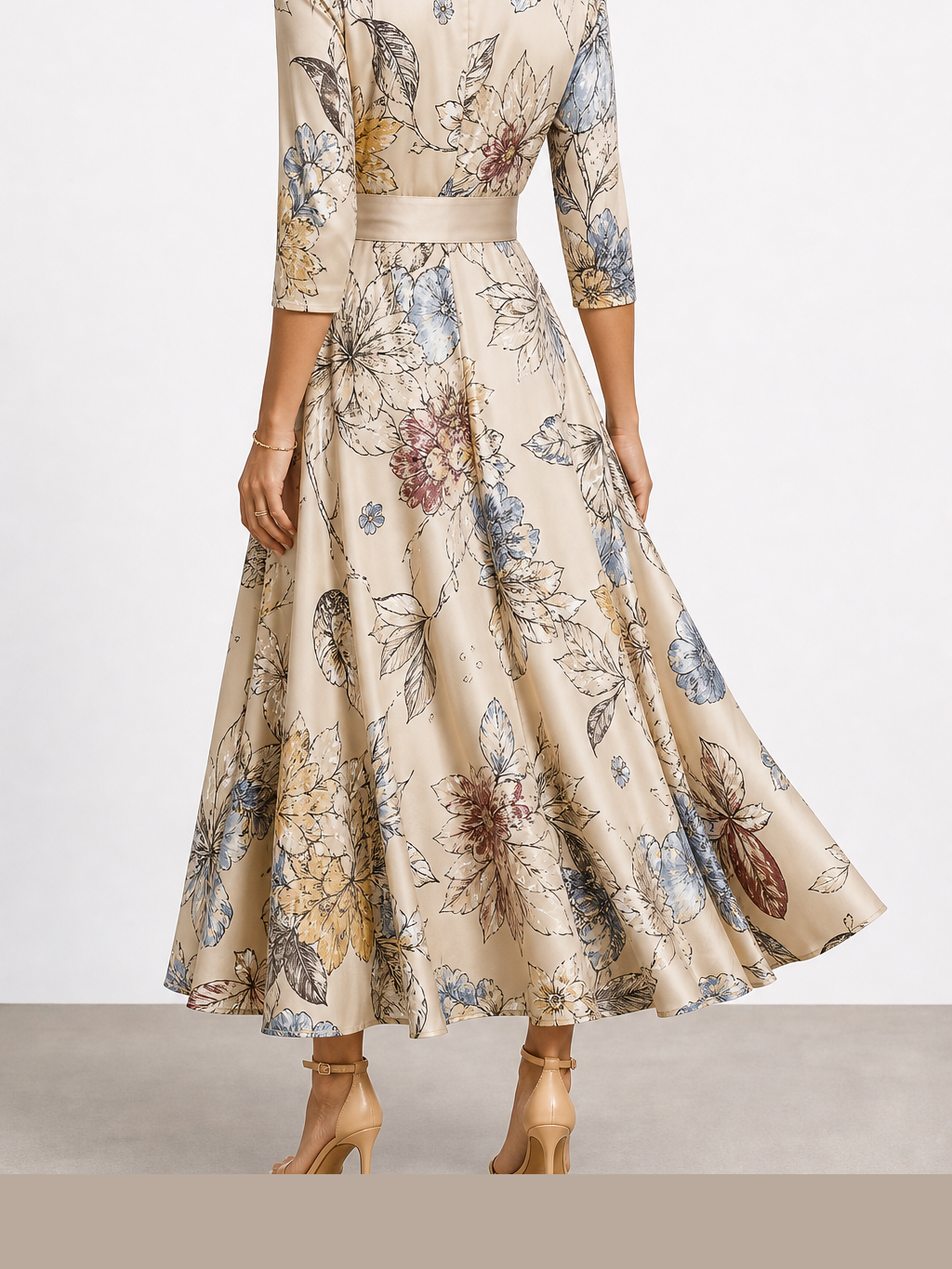 Eliana | Vestido floral elegante de línea A