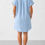 Brisa | Vestido corto de manga corta con cuello