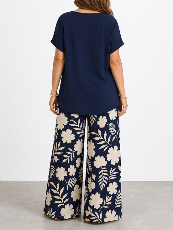 Andrea | Conjunto floral de dos piezas