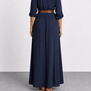Clara | Vestido largo drapeado