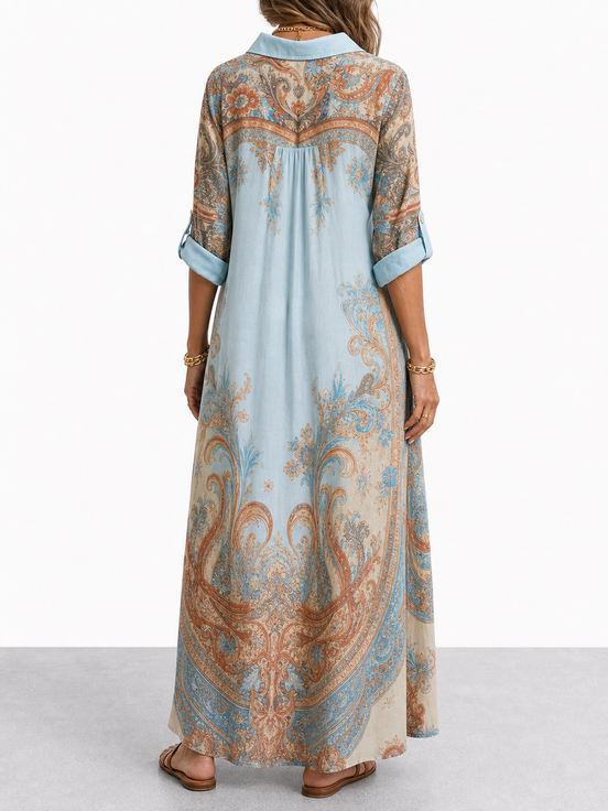 Serena | Vestido camisero mediterráneo