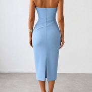 Aurora | Vestido midi drapeado favorecedor