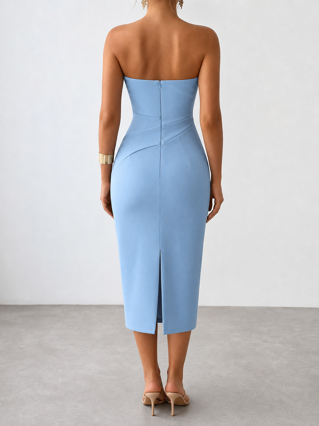 Aurora | Vestido midi drapeado favorecedor