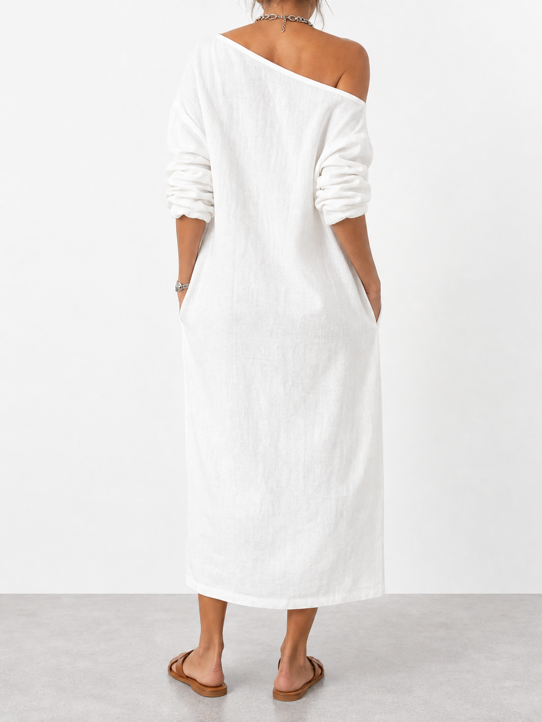 Rosalía | Vestido midi de un hombro