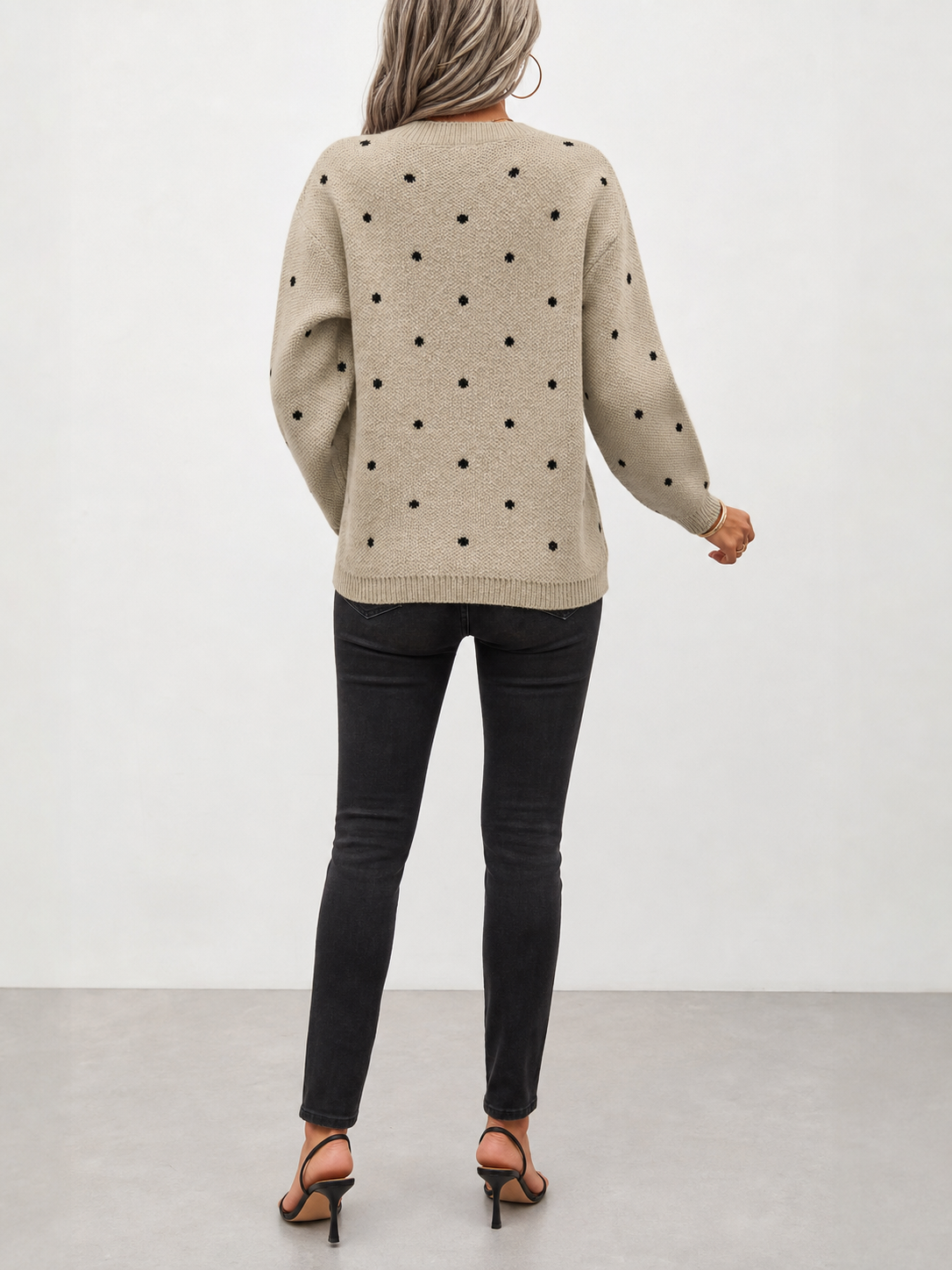 Clara | Jersey de punto con pequeños lunares