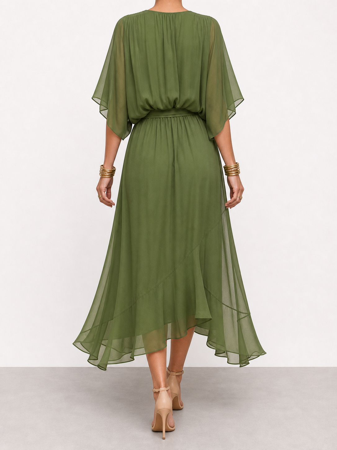 Diana | Vestido de chifón con escote en V