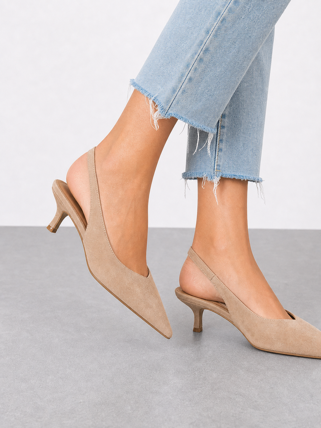 María | Zapatos de tacón bajo en tono nude