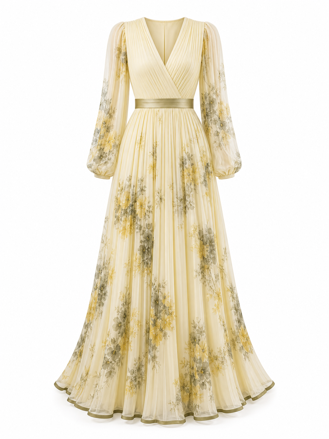 Rocío | Elegante vestido largo plisado