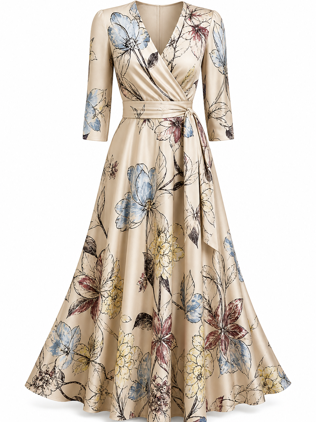 Eliana | Vestido floral elegante de línea A