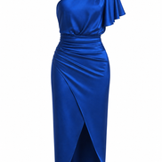 Tamara | Elegante vestido midi de satén