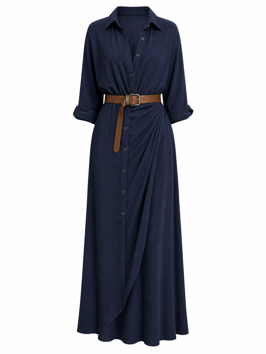 Clara | Vestido largo drapeado