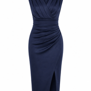 Maite | Elegante vestido con escote en V y abertura