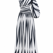 Azahara | Vestido largo de rayas con hombro descubierto