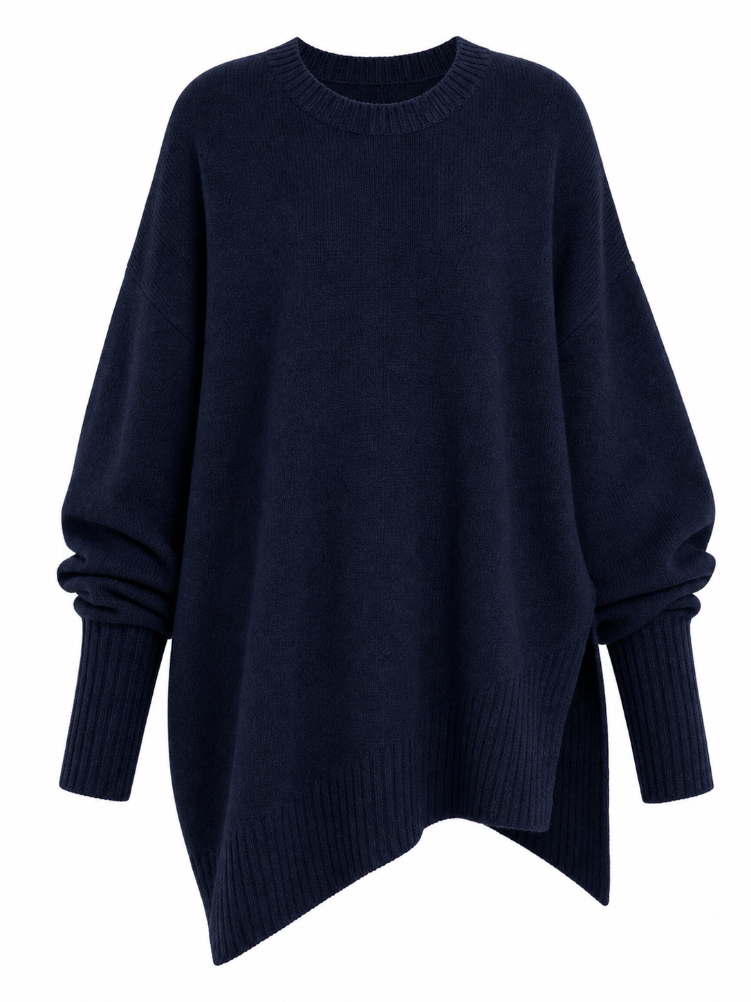 Lidia | Jersey elegante con bajo asimétrico