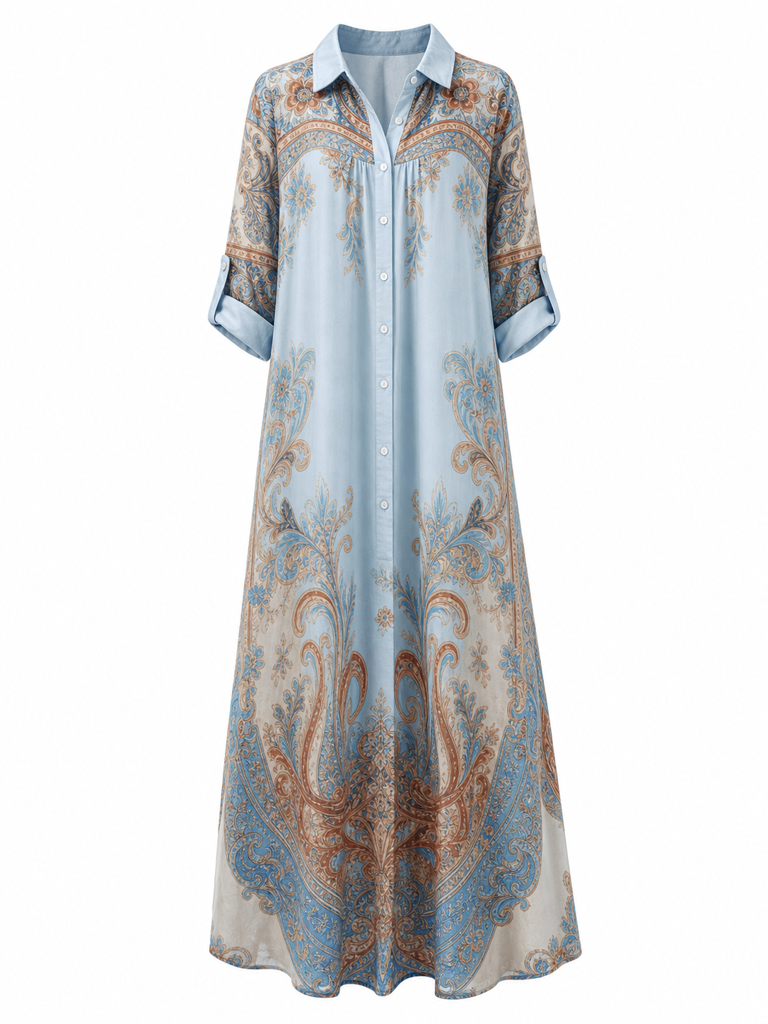 Serena | Vestido camisero mediterráneo