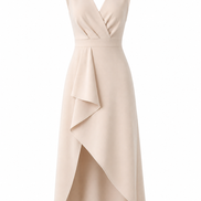 Carlota | Vestido midi cruzado con escote en V
