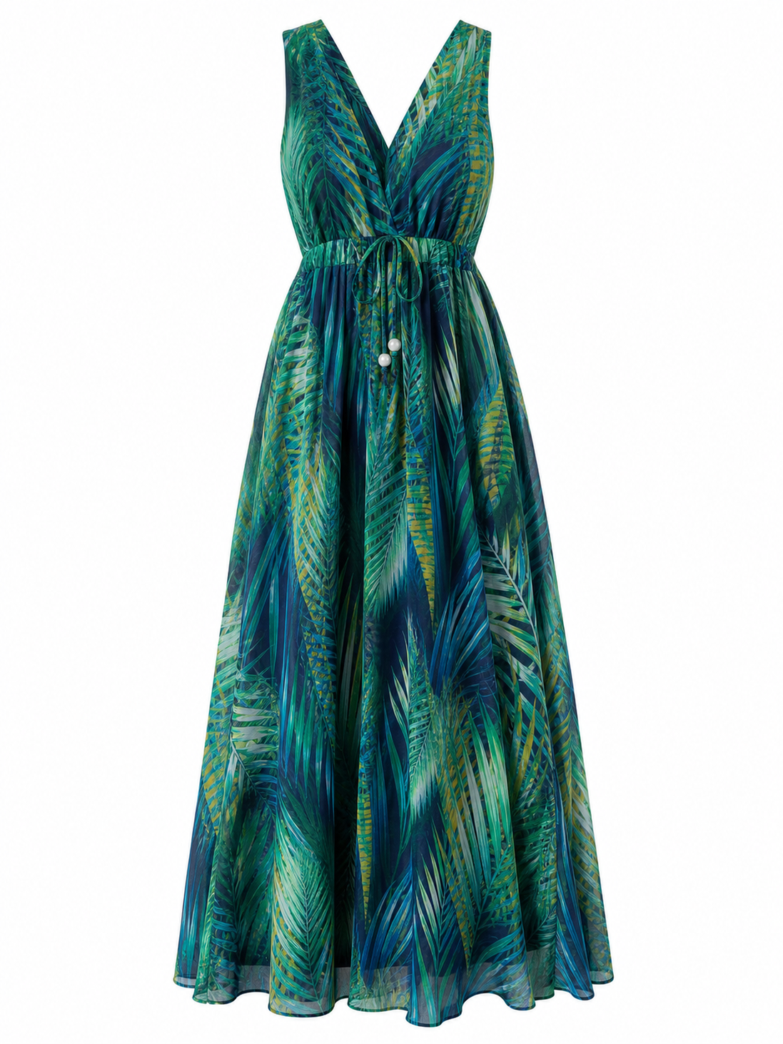 Zaida | Vestido midi sin mangas con cintura imperio