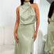 Violeta | Vestido midi de cuello halter