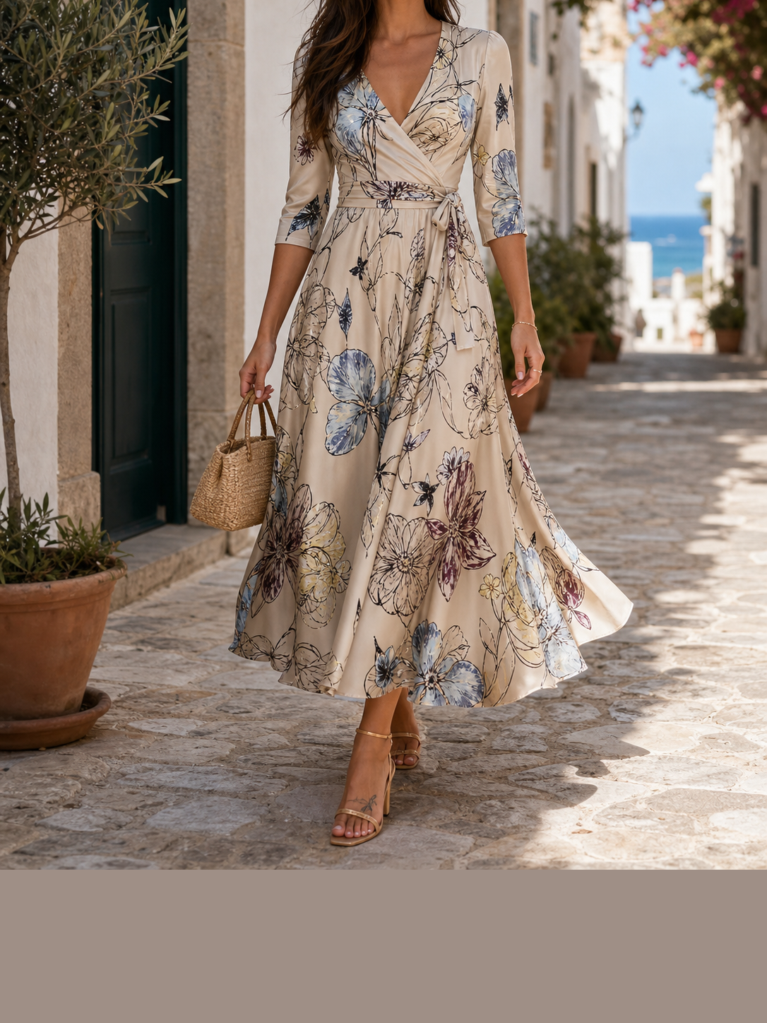 Eliana | Vestido floral elegante de línea A