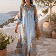 Serena | Vestido camisero mediterráneo