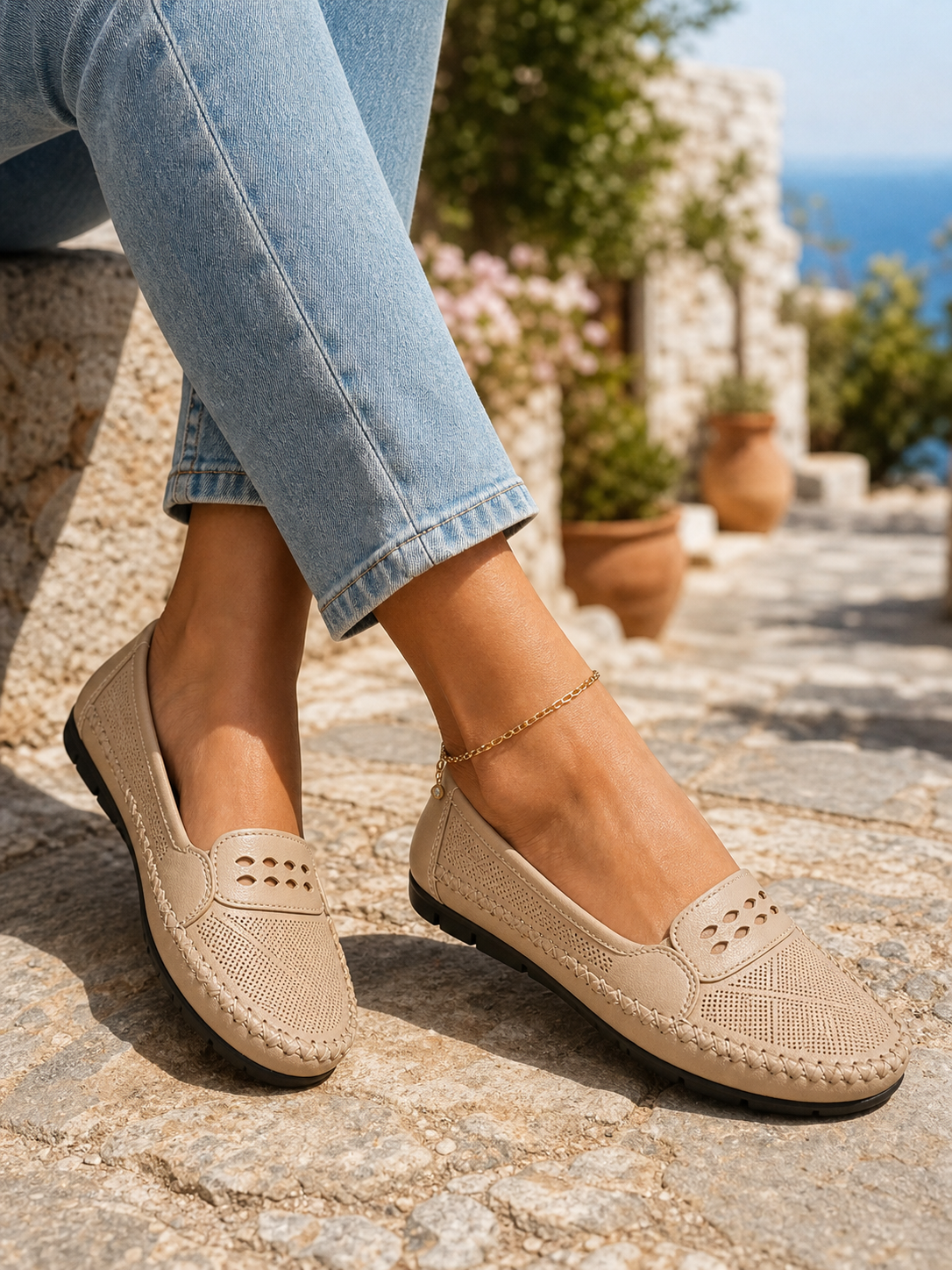Ariadna | Mocasines cómodos con detalles trenzados