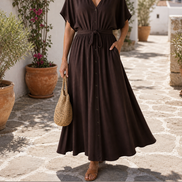 Laura | Vestido largo drapeado