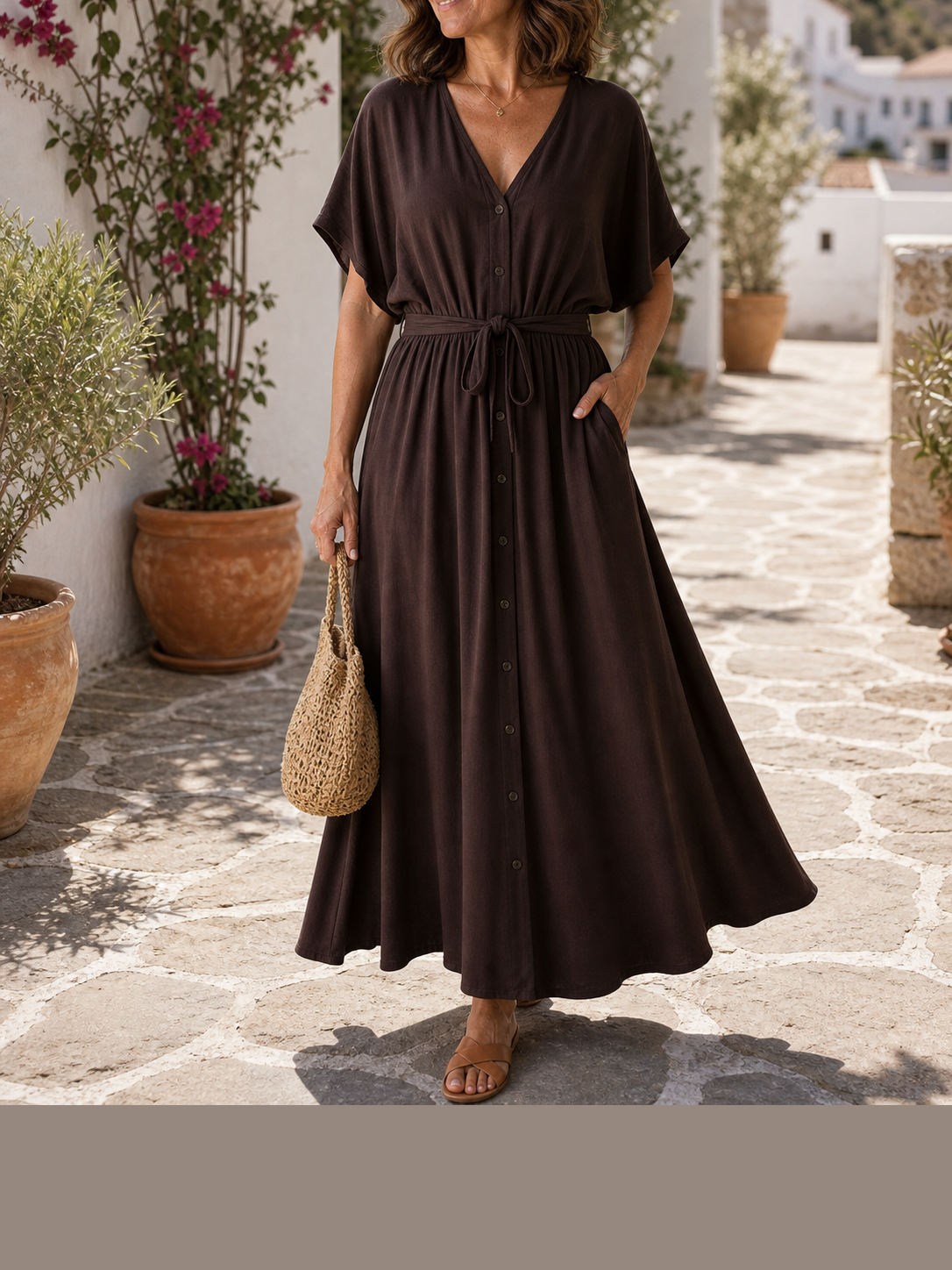 Laura | Vestido largo drapeado