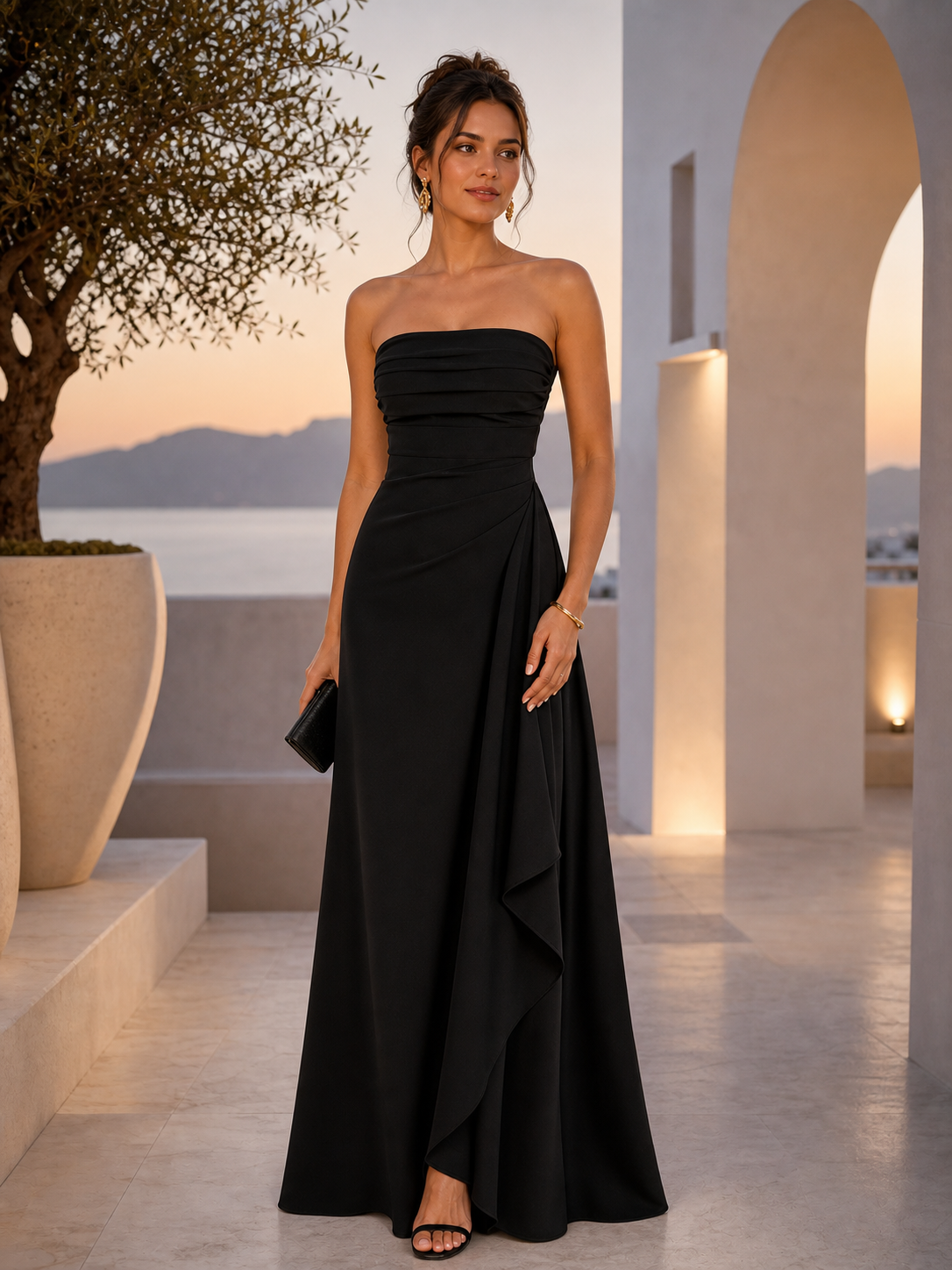 Mónica | Vestido largo de lujo sin tirantes