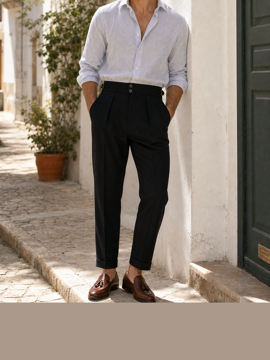 Eduardo | Pantalones elegantes de tiro alto