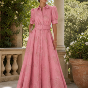 Aria | Vestido con mangas cortas abullonadas