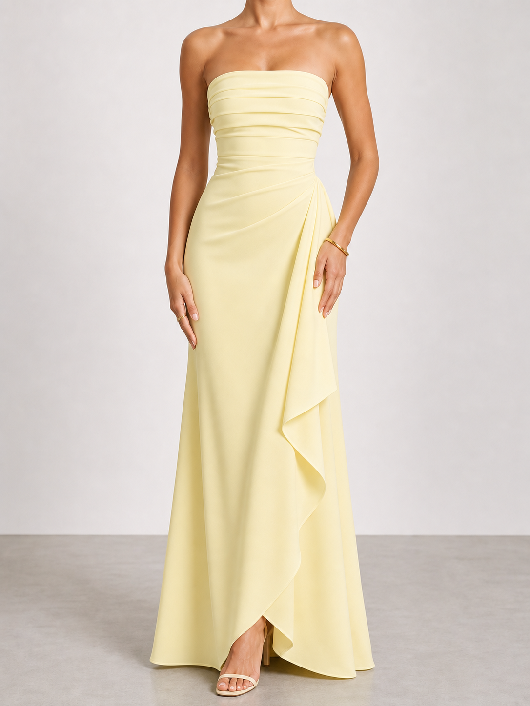 Mónica | Vestido largo de lujo sin tirantes