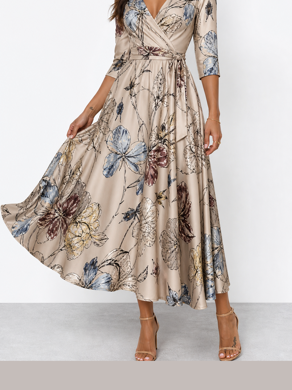 Eliana | Vestido floral elegante de línea A