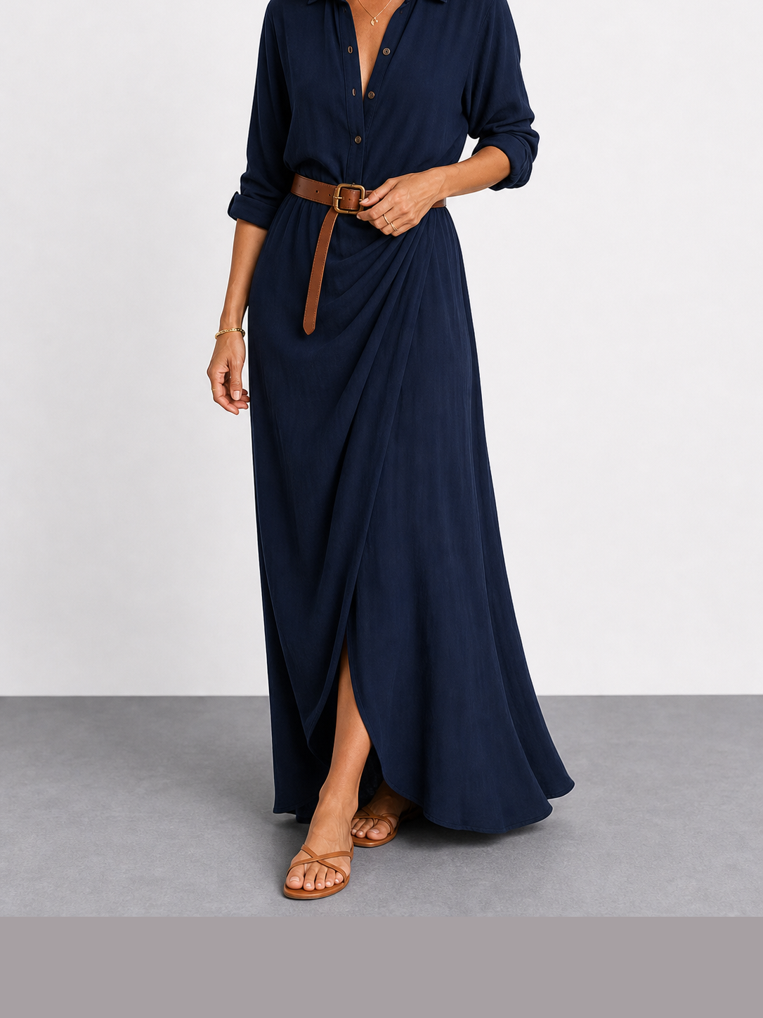 Clara | Vestido largo drapeado