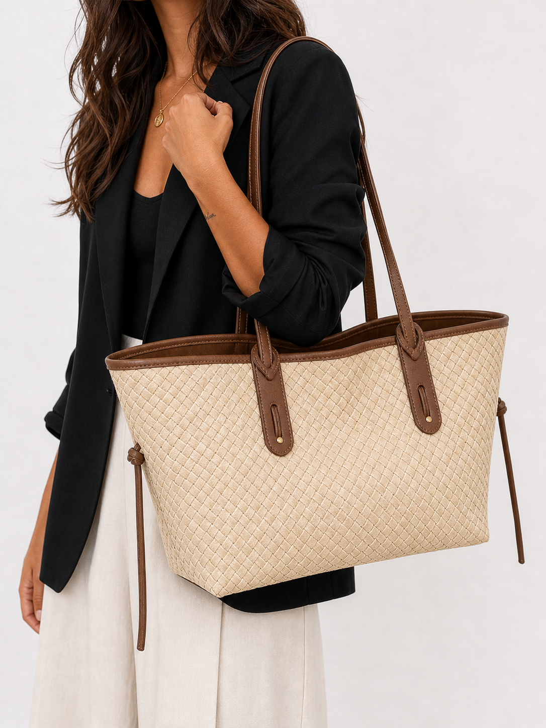 Sara | Bolso tote trenzado elegante