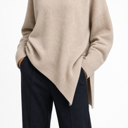 Lidia | Jersey elegante con bajo asimétrico
