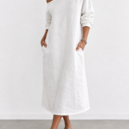 Rosalía | Vestido midi de un hombro