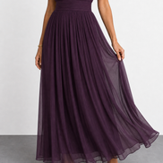 Elena | Vestido largo con cintura fruncida y escote lágrima