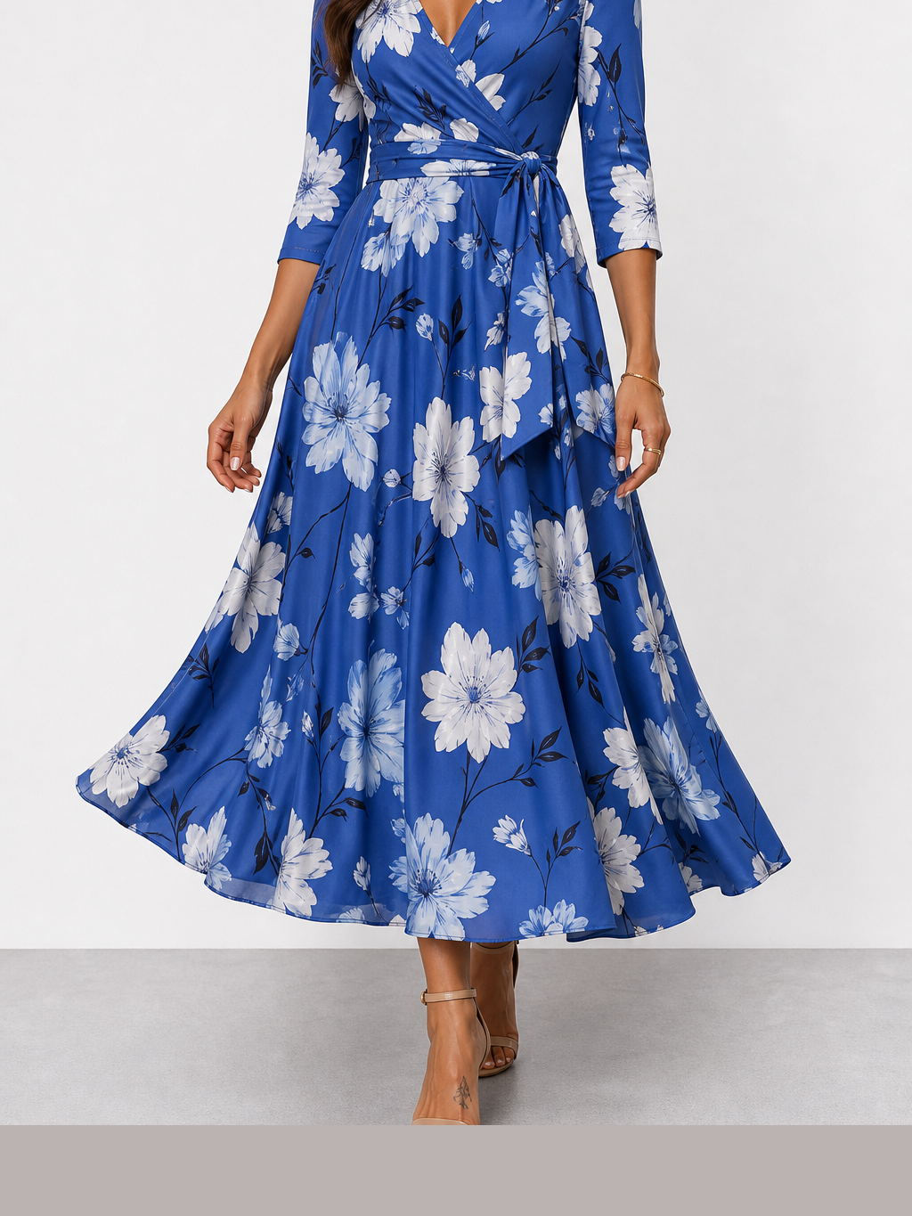 Eliana | Vestido floral elegante de línea A