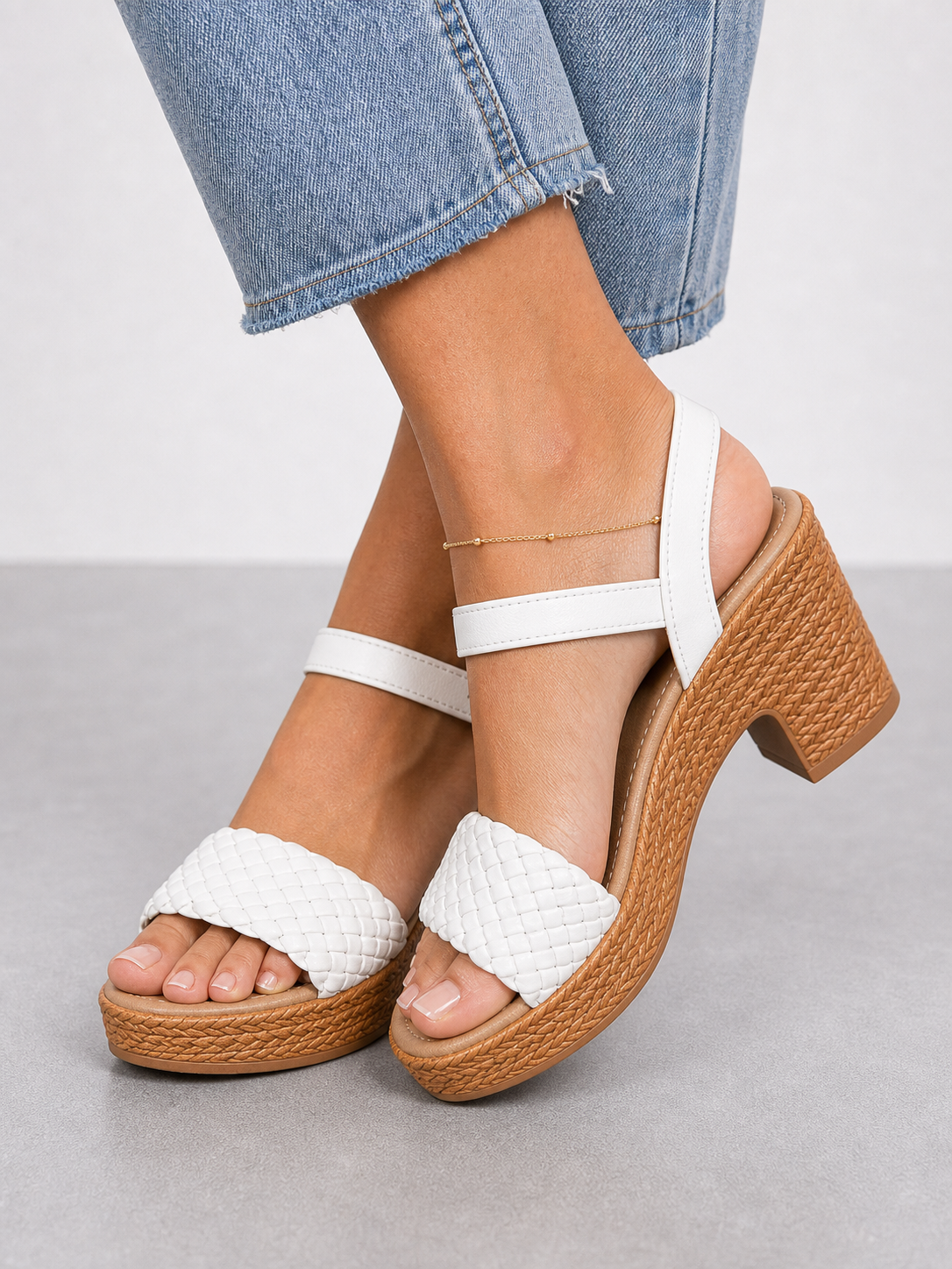 Eva | Sandalias trenzadas de tacón