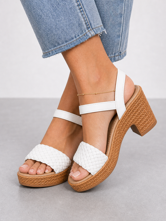 Eva | Sandalias trenzadas de tacón